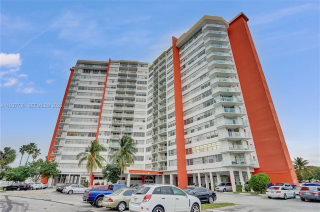 a front view of a building