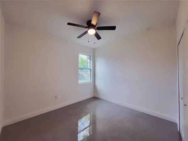 an empty room with a window