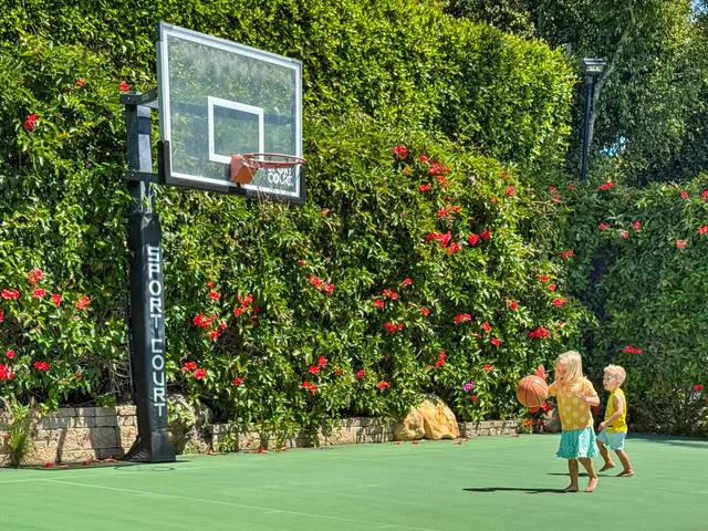 a backyard of a house with lots of green space and trees