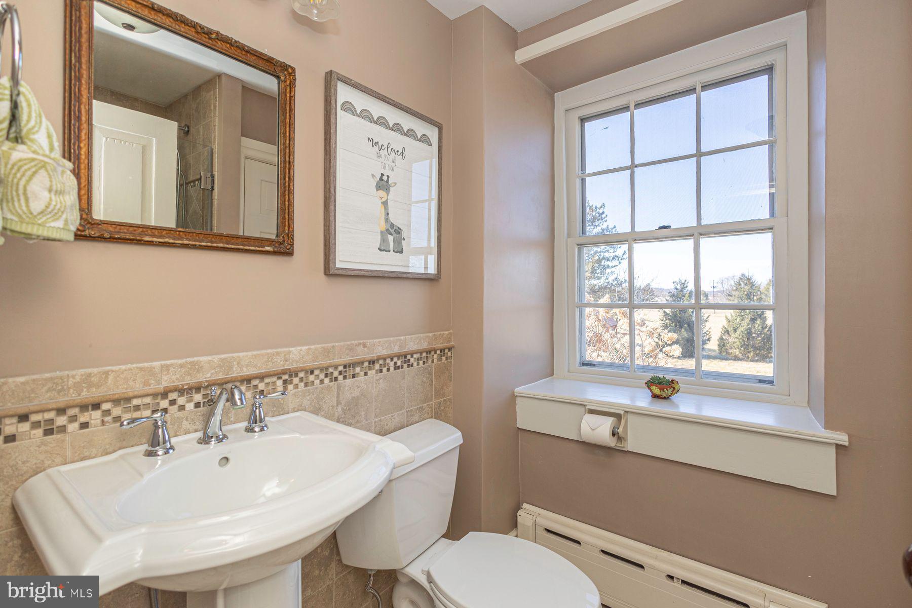 718 Telegraph Road Perkasie, PA 18944 - Photo 30 of 47 a bathroom with a toilet a sink and a window