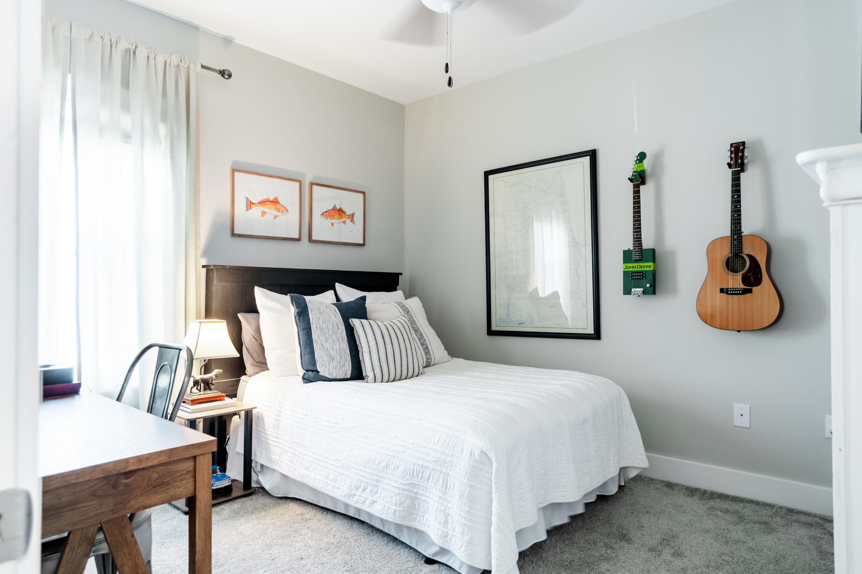 92 Bayou Edge Landing Santa Rosa Beach, FL 32459 - Photo 26 of 43 a bedroom with bed and wall painting