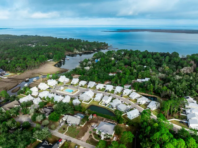 a city view with lake