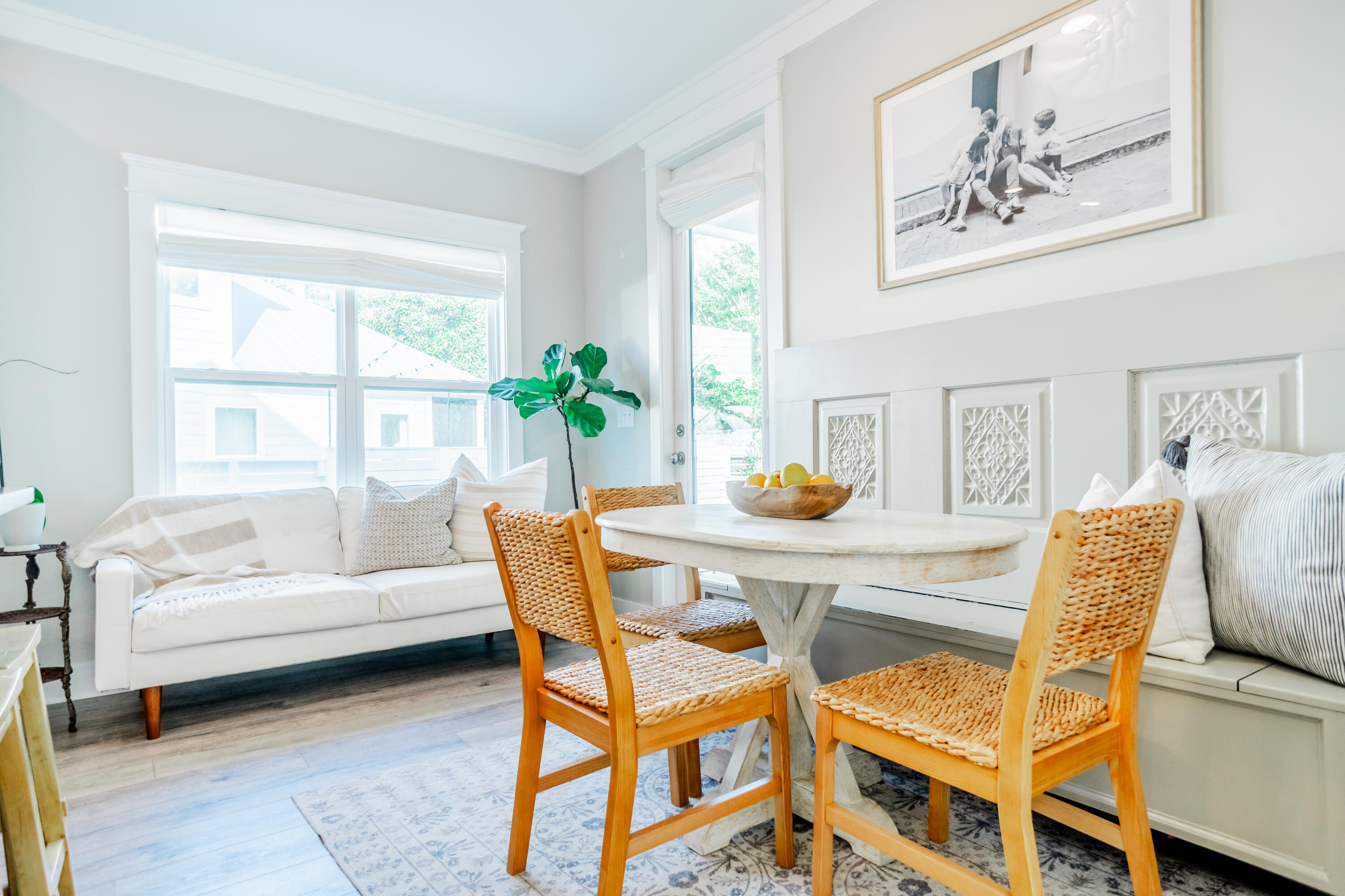 92 Bayou Edge Landing Santa Rosa Beach, FL 32459 - Photo 8 of 43 a living room with furniture a dining table and a potted plant