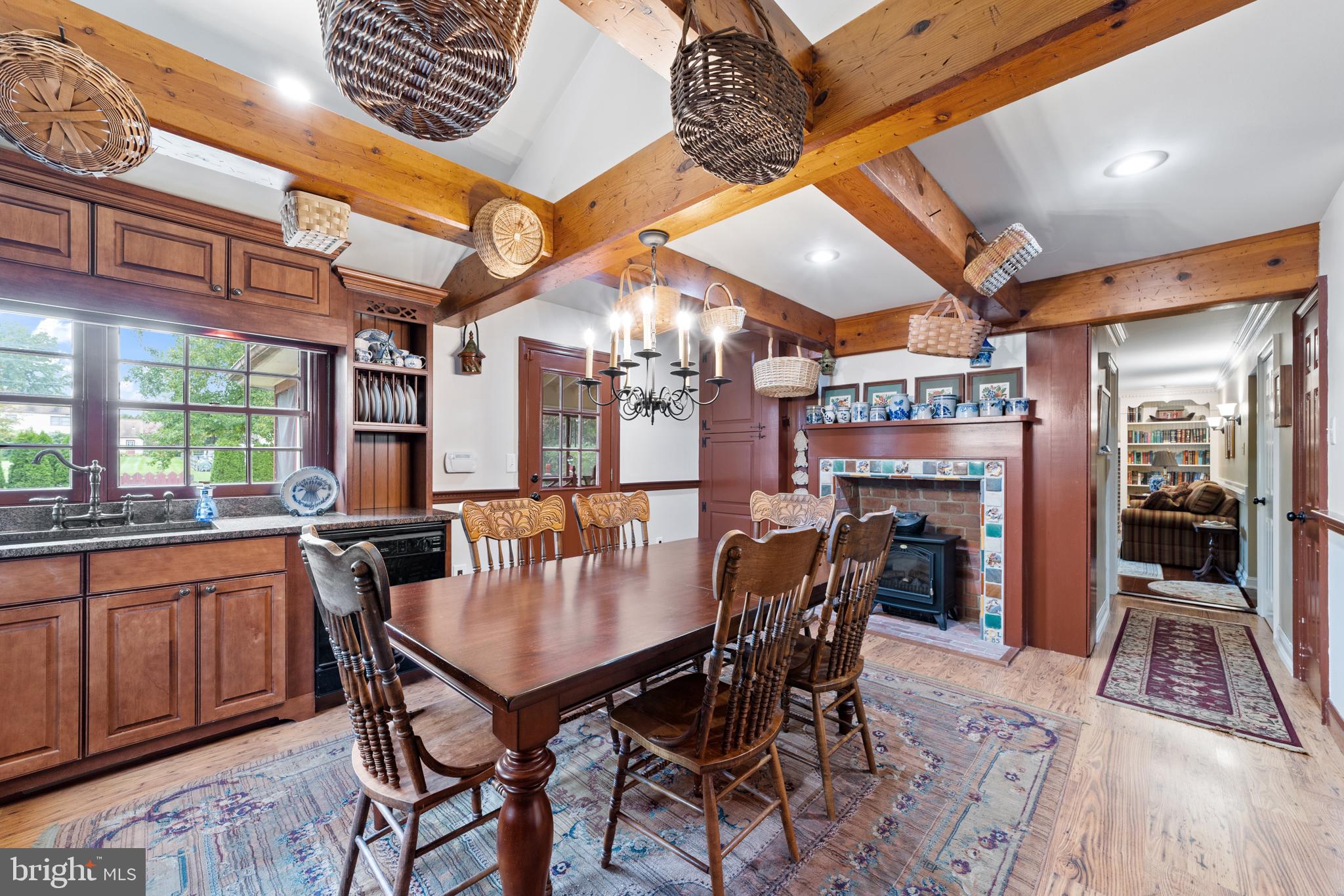 368 Flint Road Langhorne, PA 19047 - Photo 13 of 32 Custom Hearth with Moravian Tile