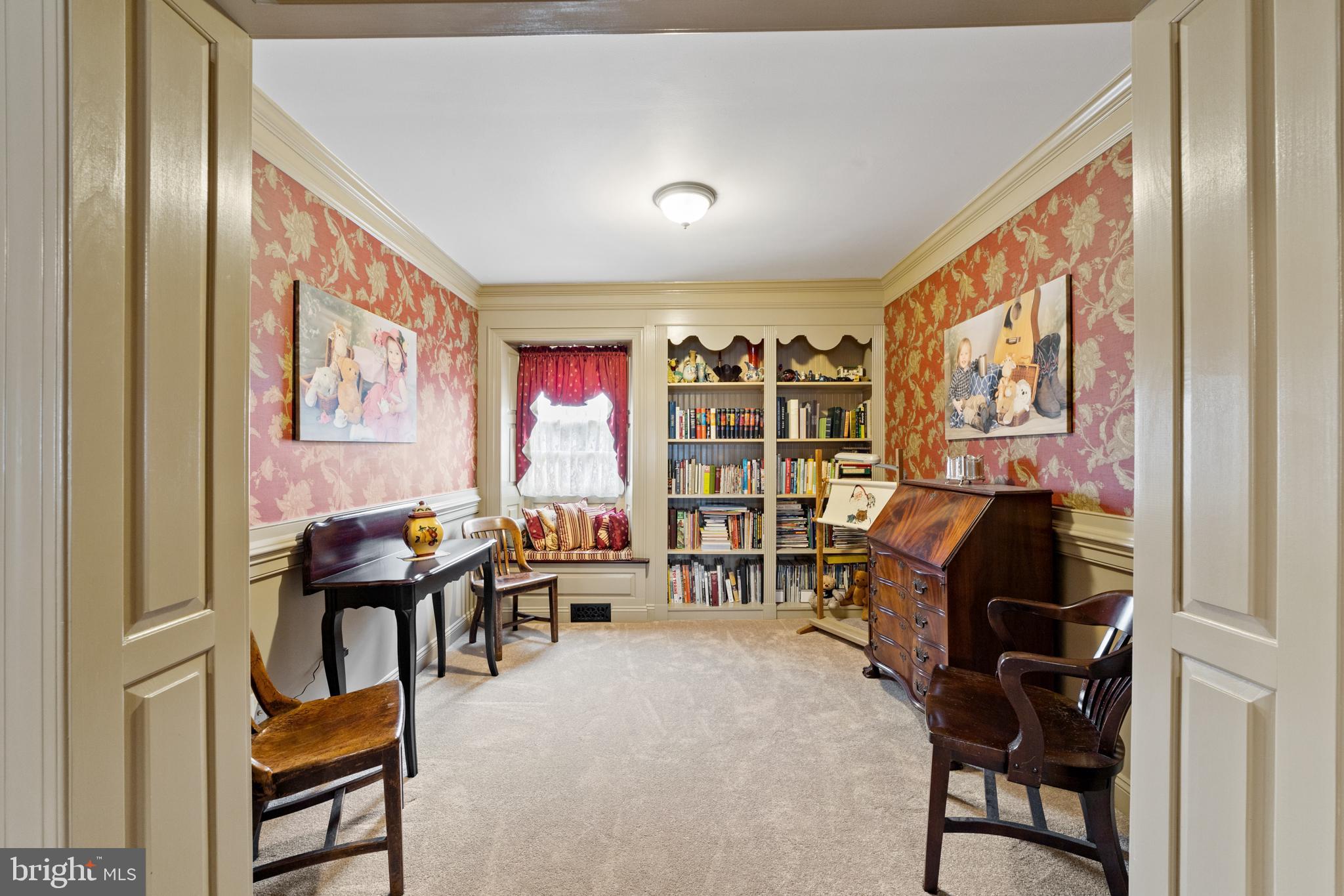 368 Flint Road Langhorne, PA 19047 - Photo 18 of 32 Sitting Room with Custom Woodwork