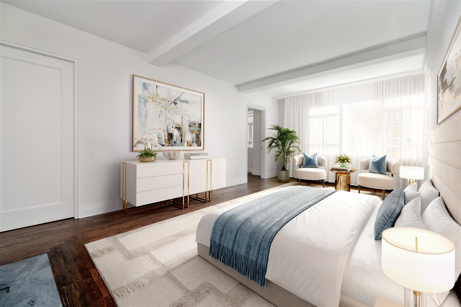 240 Central Park South, Unit 13GH Manhattan, NY 10019 - Photo 10 of 22 a spacious bedroom with a bed and window