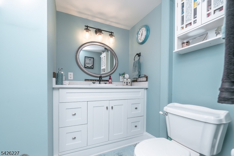 36 Main Street Flanders, NJ 07836 - Photo 29 of 49 a bathroom with a toilet a sink and a mirror