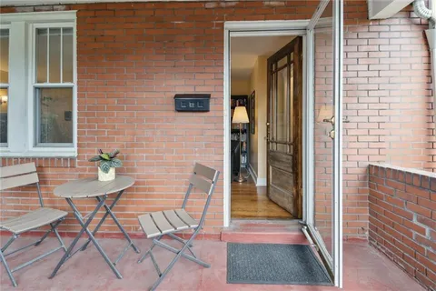 a view of outdoor seating space