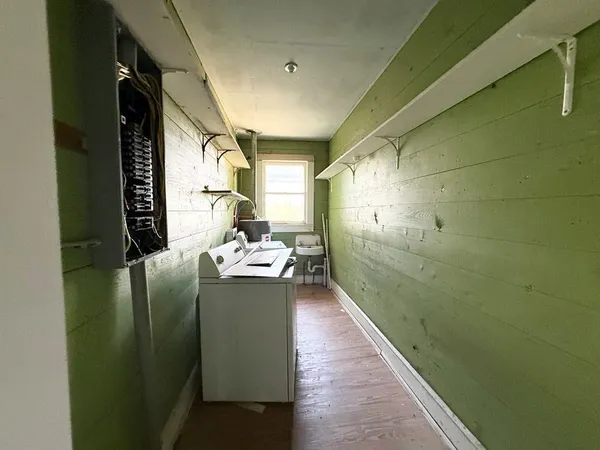 a view of a indoor basketball court
