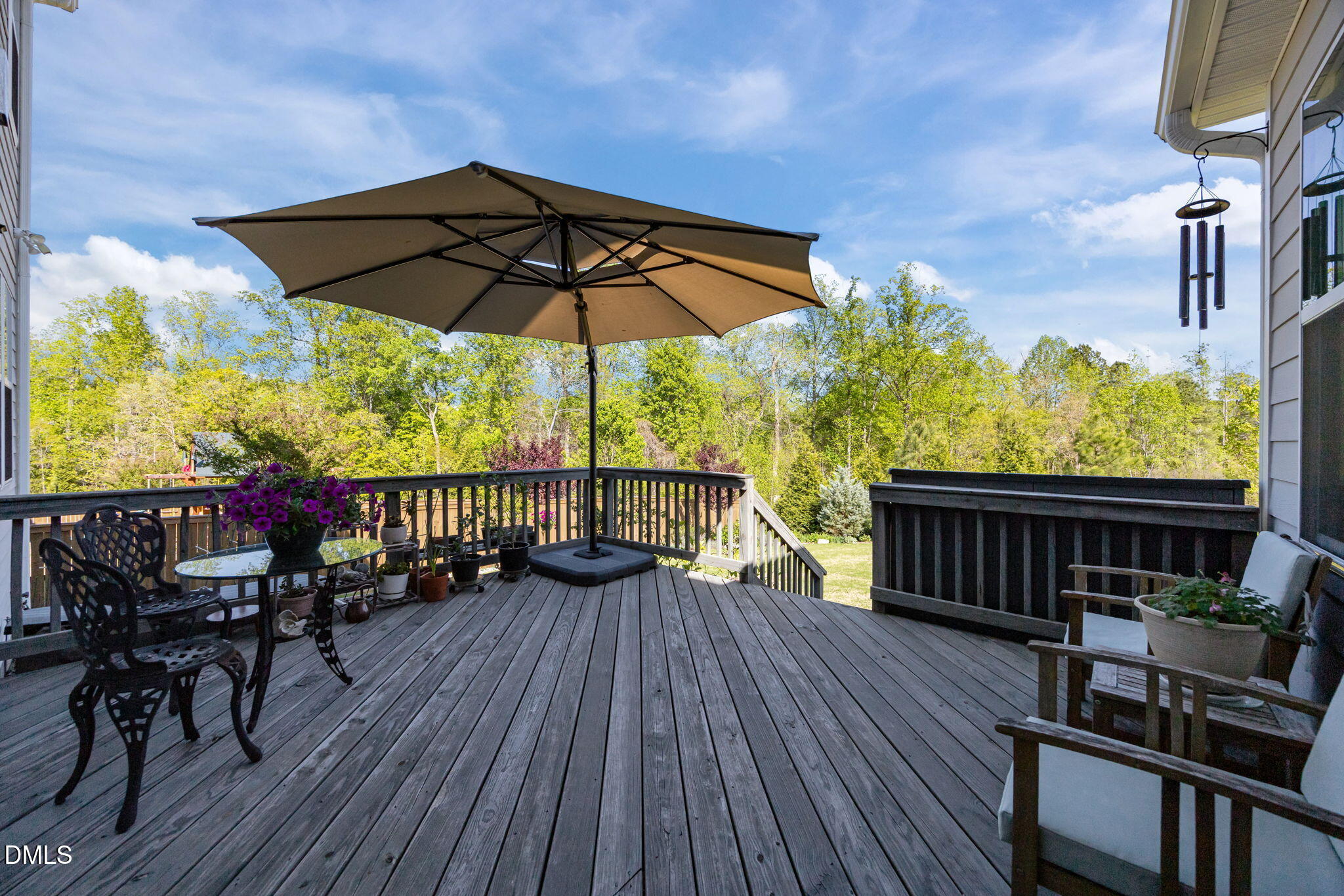 1324 Spicer Lane Rolesville, NC 27571 - Photo 46 of 59 a view of balcony with deck wooden floor and outdoor seating