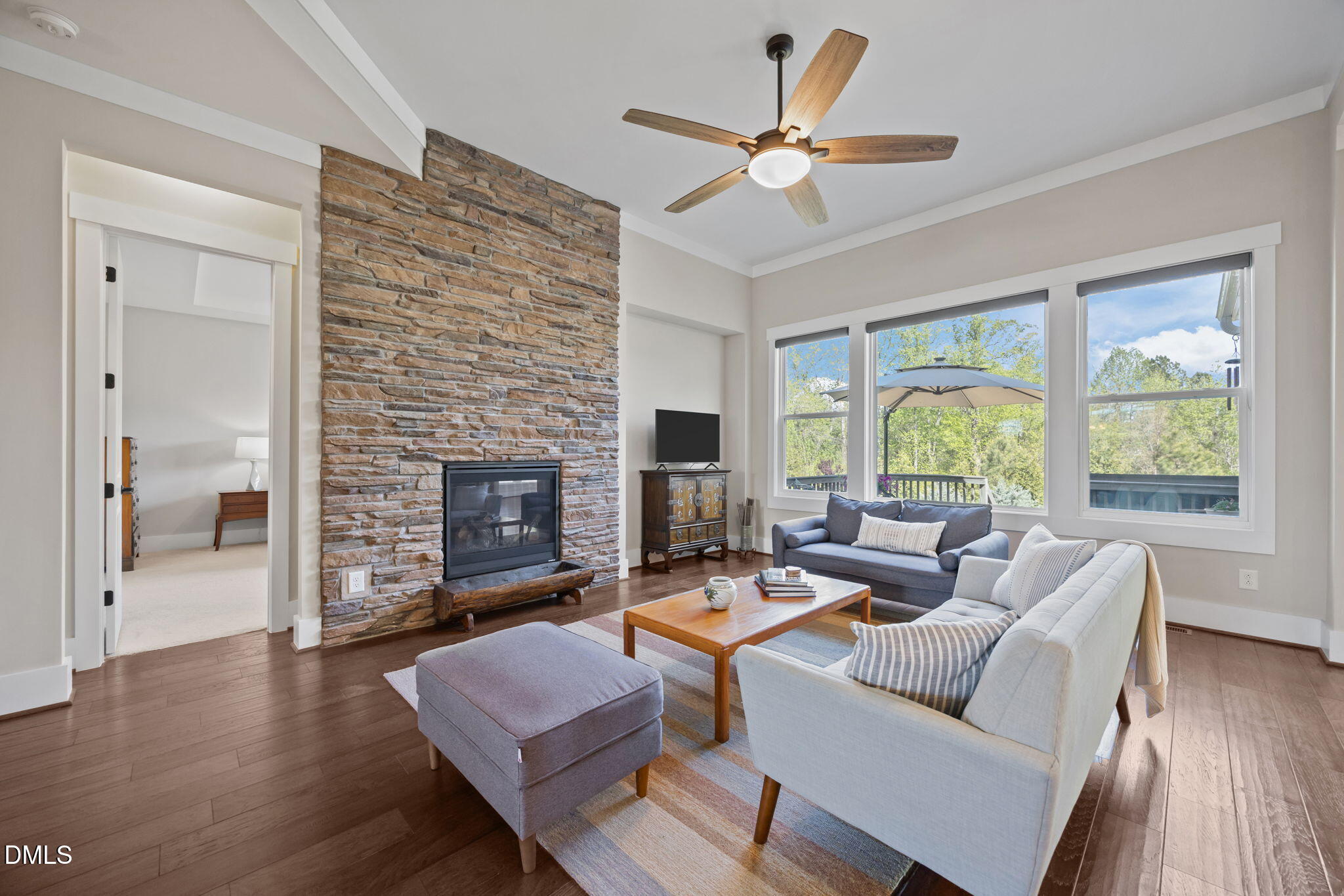1324 Spicer Lane Rolesville, NC 27571 - Photo 7 of 59 a living room with furniture and a fireplace