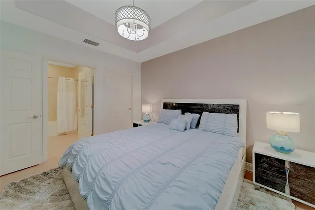 a view of a city and ocean view