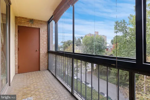 a view of a city from a balcony