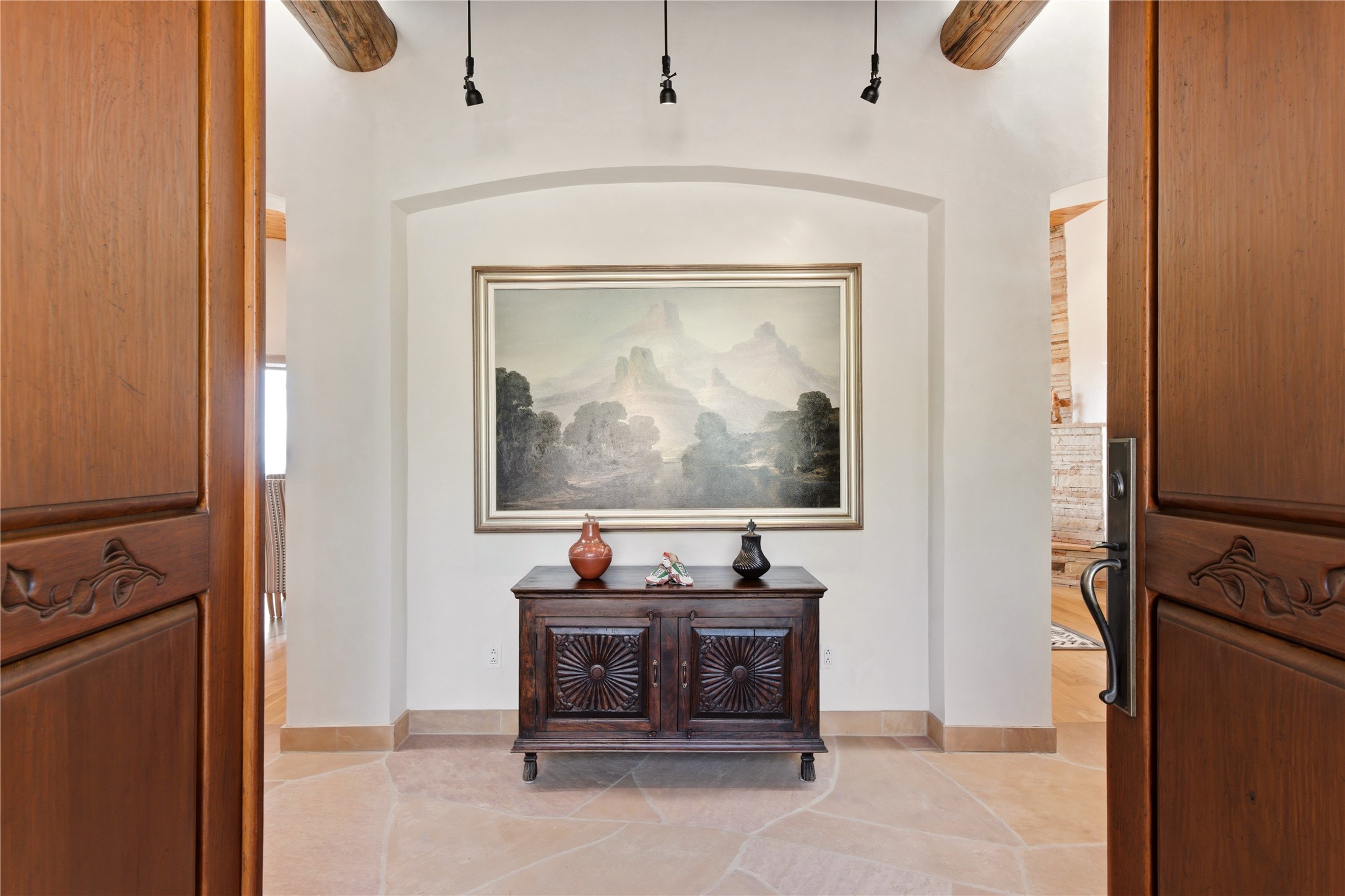 1008 South Summit Ridge Santa Fe, NM 87501 - Photo 11 of 42 Let's start our tour...Double Front Doors open into gracious entry hall