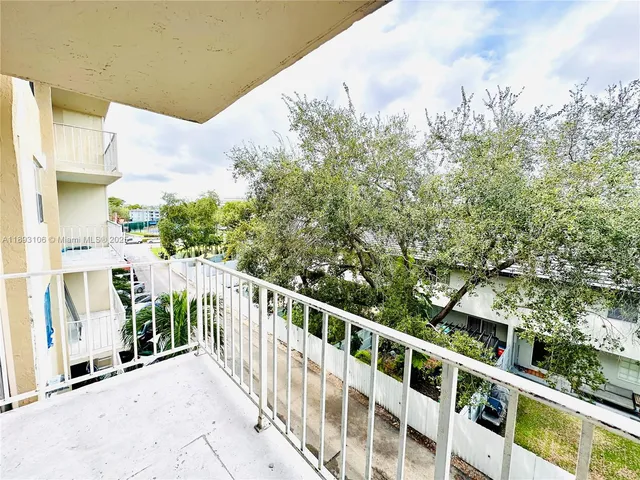 a view of city from balcony