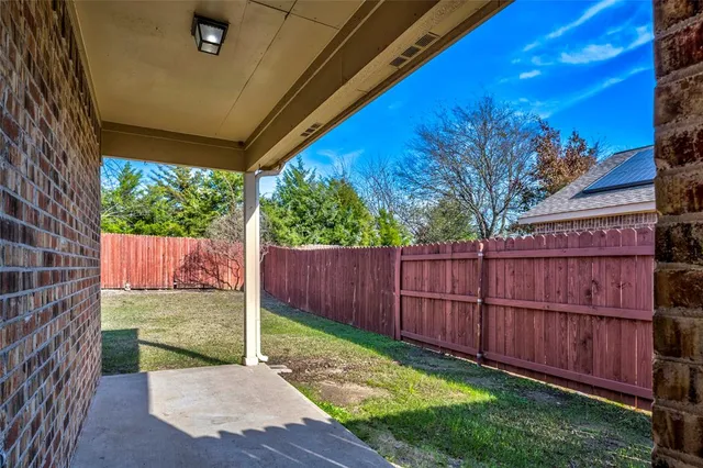 a backyard of a house