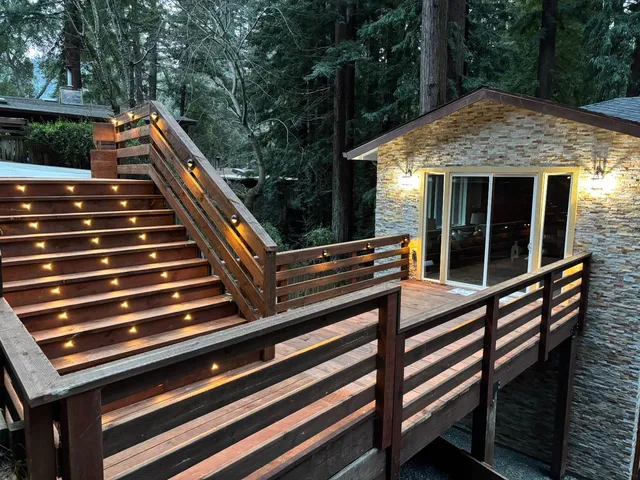 a view of outdoor space and deck