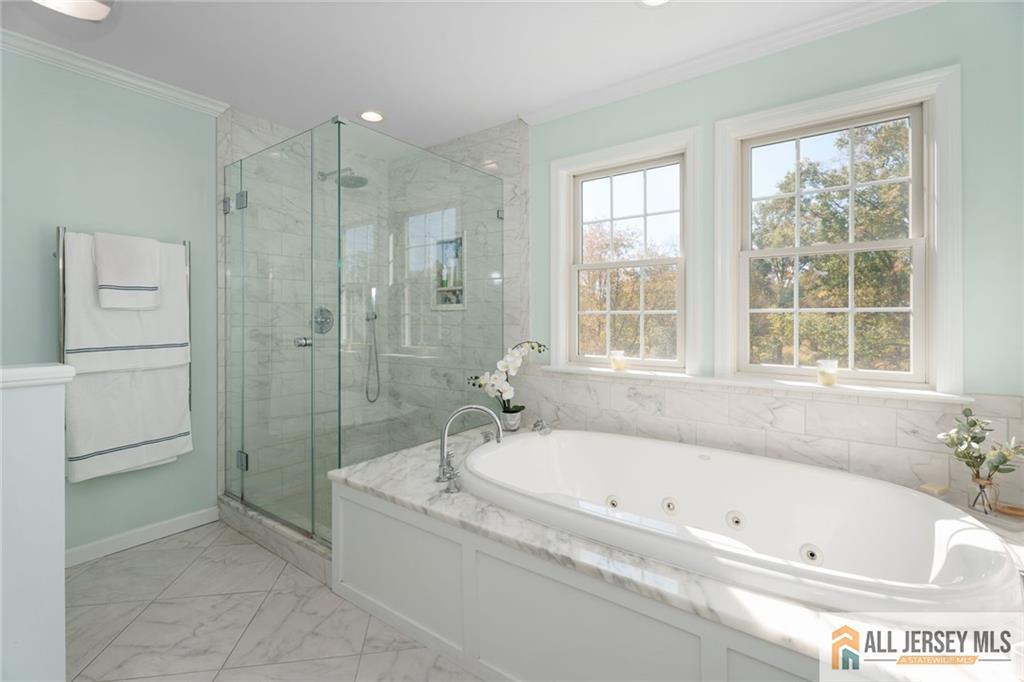 213 Cranbury Neck Road Plainsboro, NJ 08512 - Photo 19 of 52 a bathroom with a bathtub and a shower