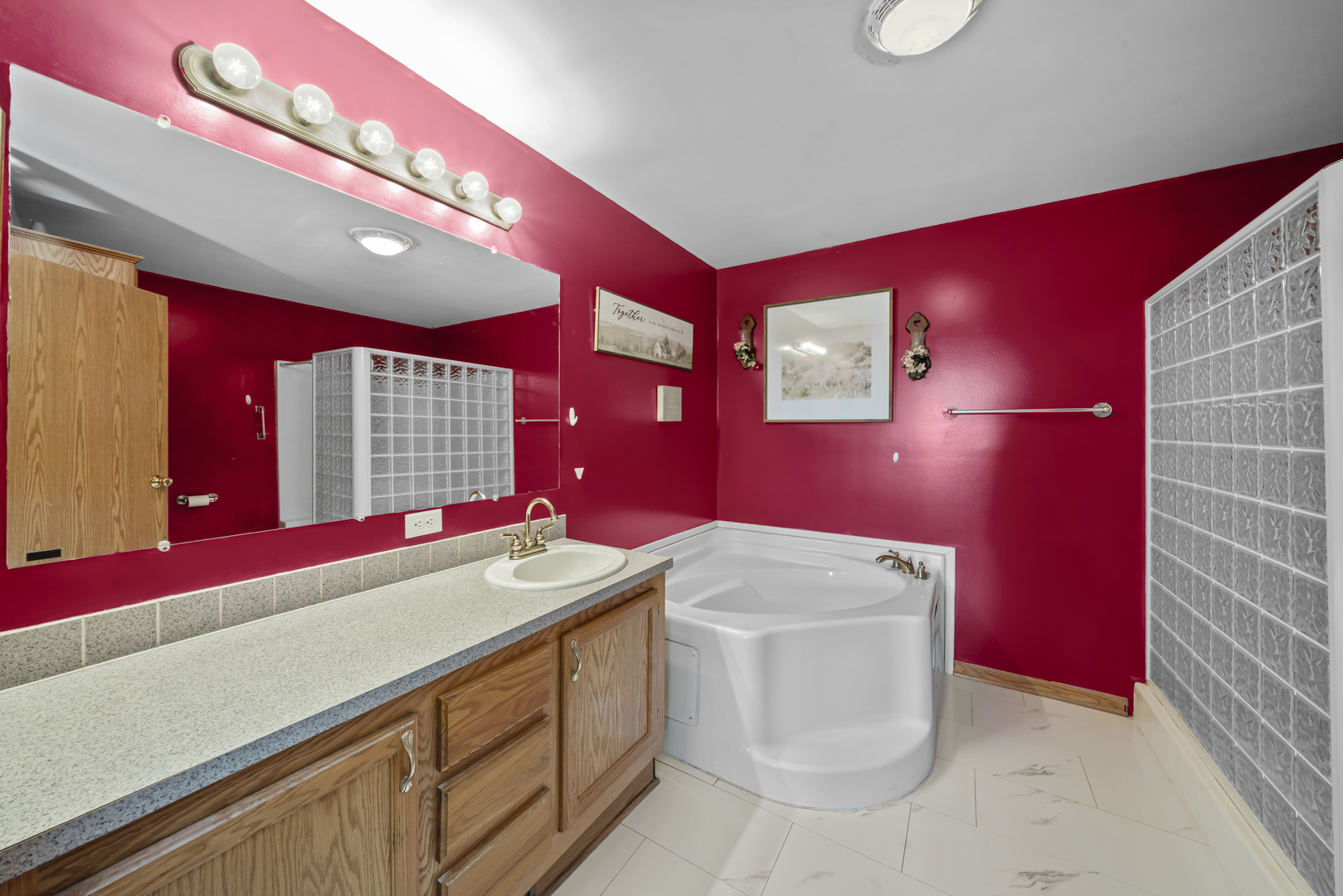 627 German Road Paw Paw, IL 61353 - Photo 22 of 45 a bathroom with a sink vanity and mirror