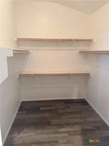 a close view of closet