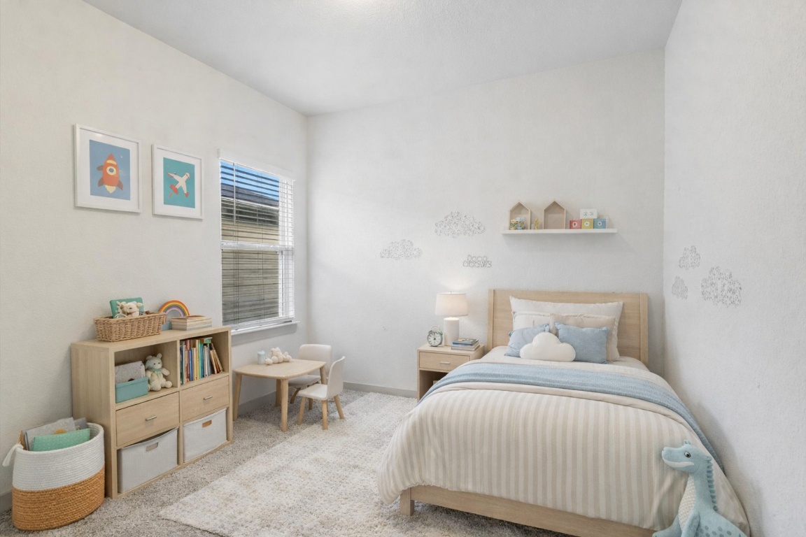 5125 Vanner Path Georgetown, TX 78626 - Photo 18 of 27 View of carpeted bedroom. Digitally Staged.