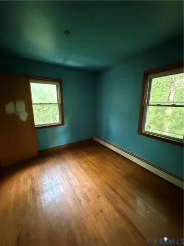 an empty room with a window