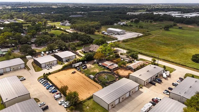 an aerial view of a city with ocean view
