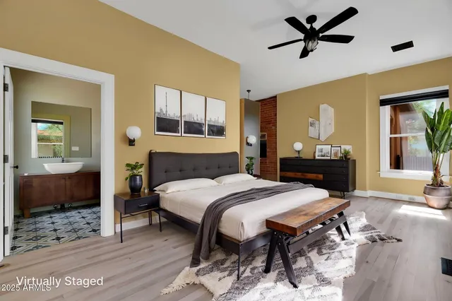 an aerial view of multiple house