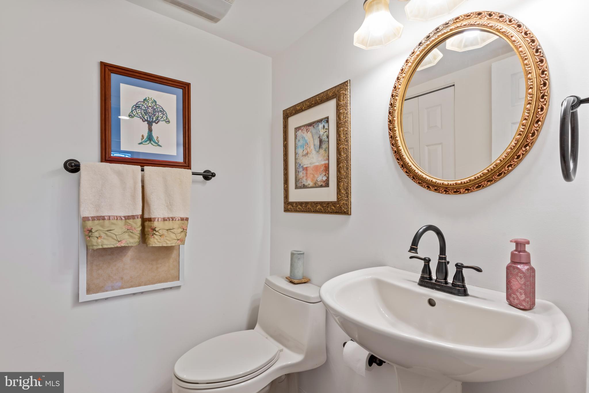 101 Hayloft Circle Sterling, VA 20164 - Photo 17 of 39 a bathroom with a toilet a sink and a mirror