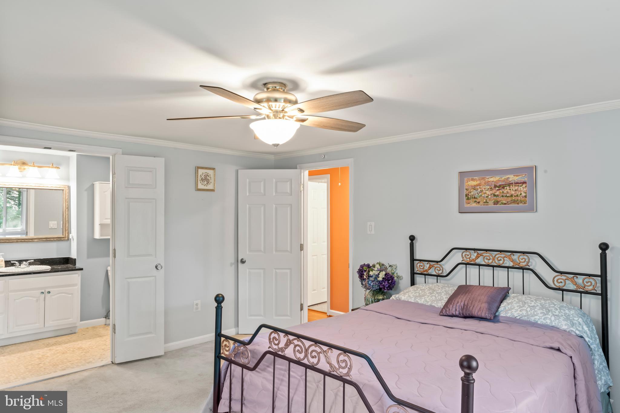 101 Hayloft Circle Sterling, VA 20164 - Photo 20 of 39 a bedroom with a bed and a chandelier