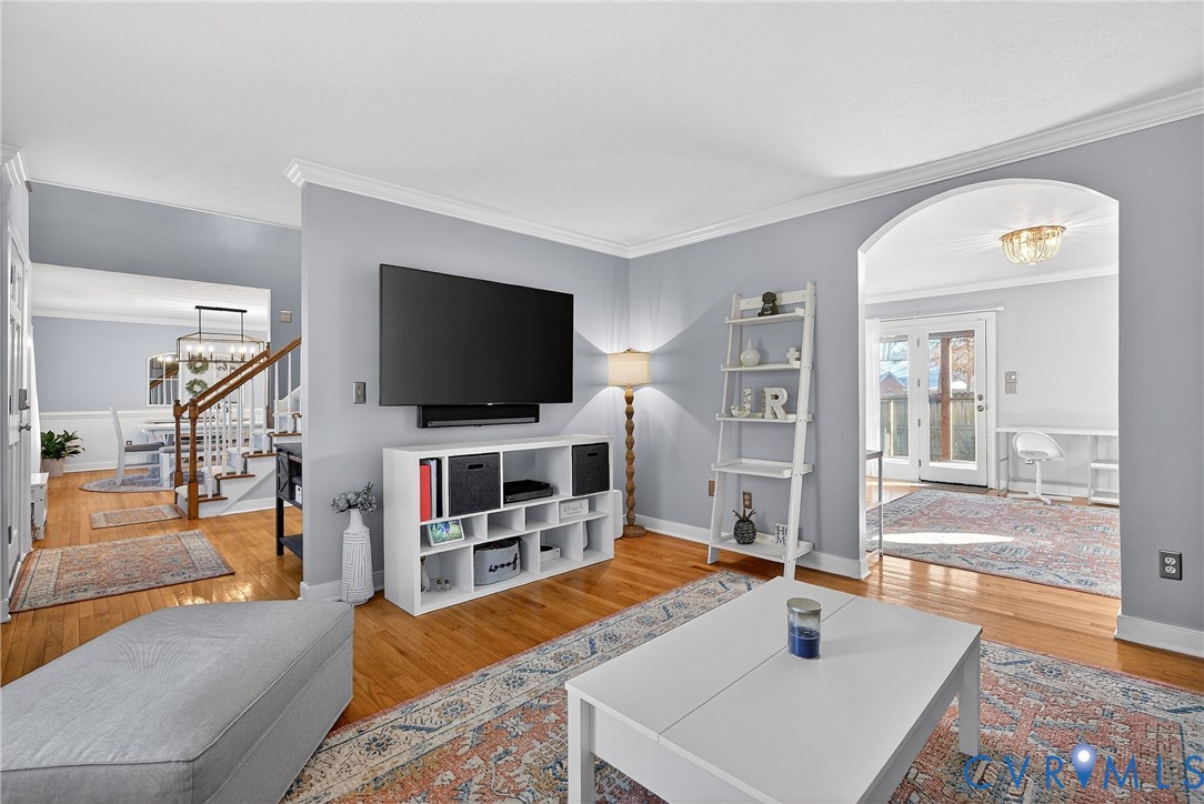 7443 Pinehurst Drive Quinton, VA 23141 - Photo 15 of 49 a living room with furniture and a flat screen tv