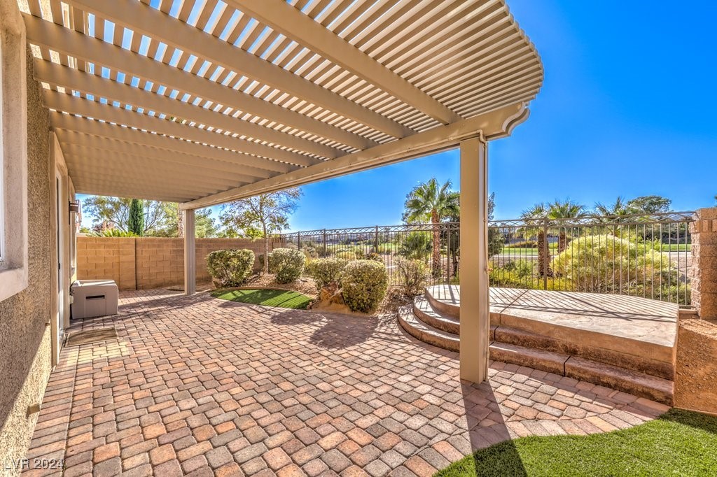 315 Foster Springs Road Las Vegas, NV 89148 - Photo 29 of 47 Backyard patio with a view of the golf course.