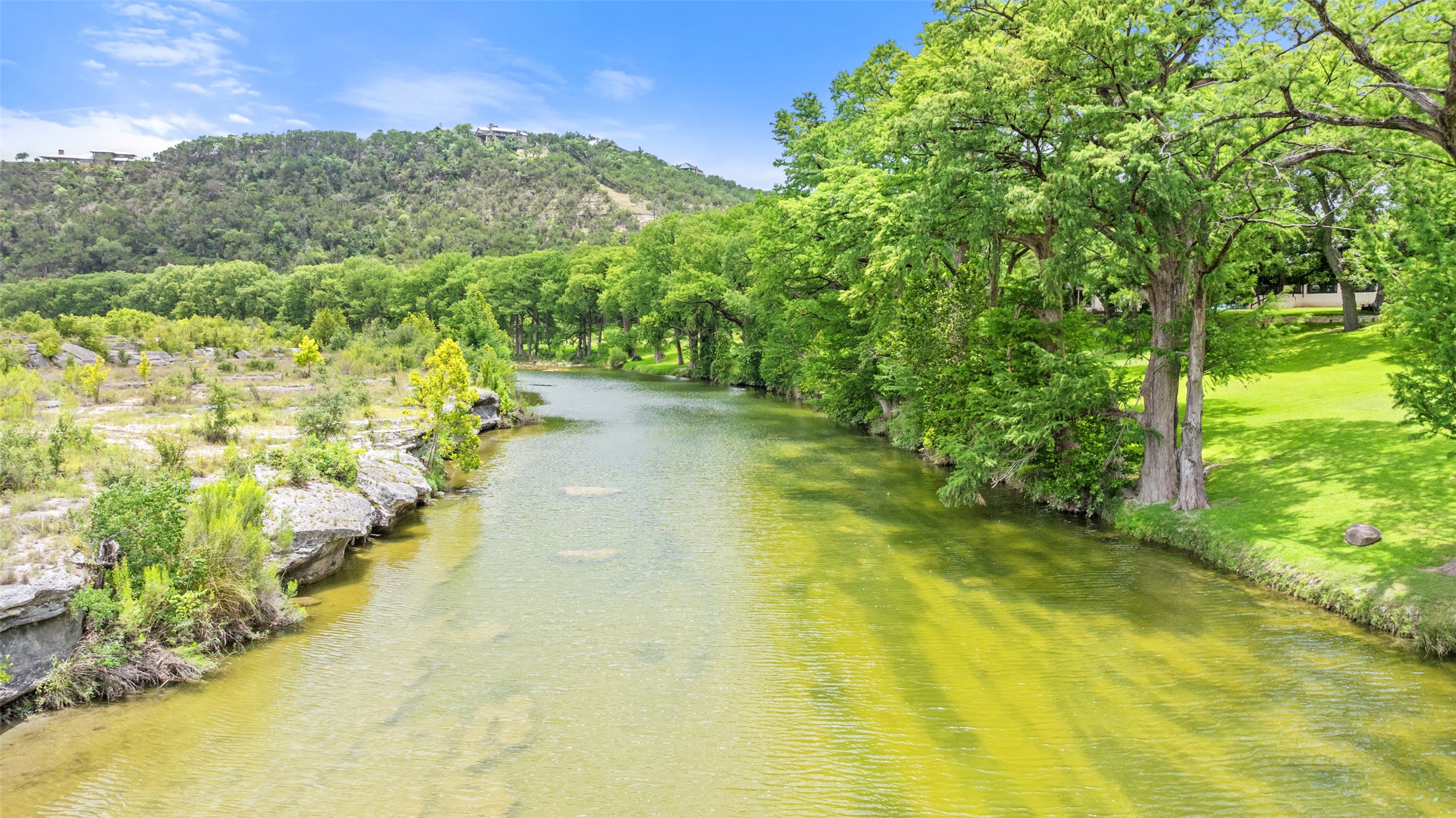 200 Rim Road Wimberley, TX 78676 - Photo 3 of 25 A DOUBLE WOW Blanco River frontage. 2 acres, double lots and private ownership of PRIME Blanco River frontage a stone's throw to Downtown Wimberley!