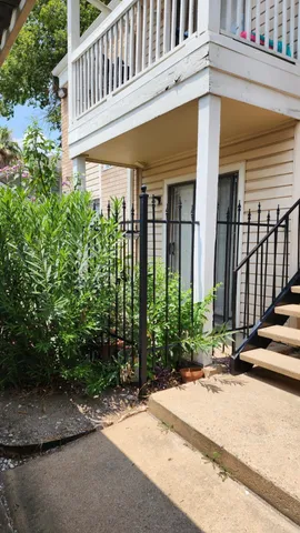 a view of a building with garden