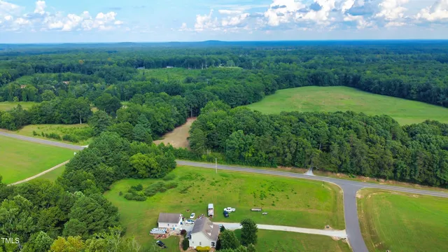 a view of a golf course with a garden