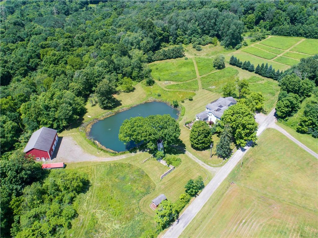 532 Campground Road West Middlesex, PA 16159 - Photo 1 of 25 an aerial view of a house with a yard and tennis court