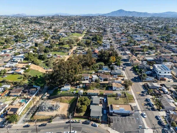 an aerial view of a city