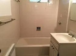 a bathroom with a sink and a bathtub