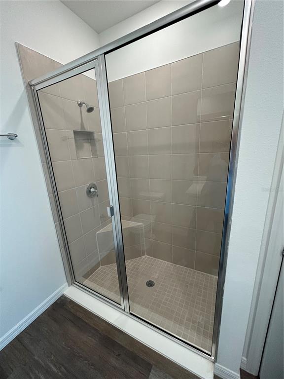 32746 Rustic Rise Road San Antonio, FL 33576 - Photo 10 of 24 a bathroom with a glass door shower
