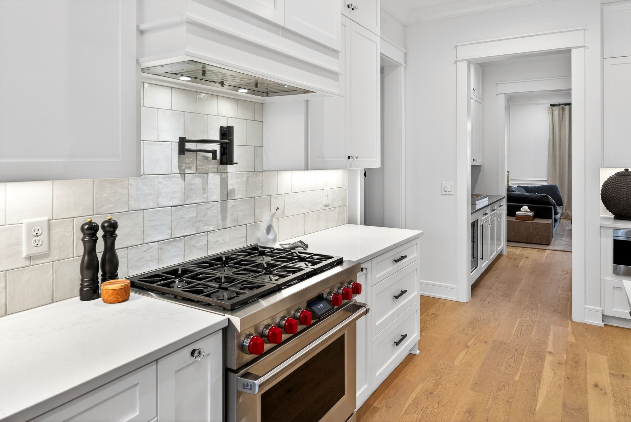 721 Newberry Road Nashville, TN 37205 - Photo 17 of 49 a kitchen with a stove and a wooden floor