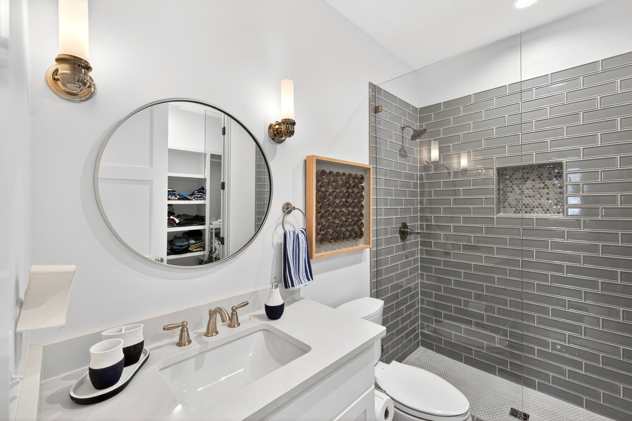 721 Newberry Road Nashville, TN 37205 - Photo 36 of 49 a bathroom with a sink a toilet and a mirror