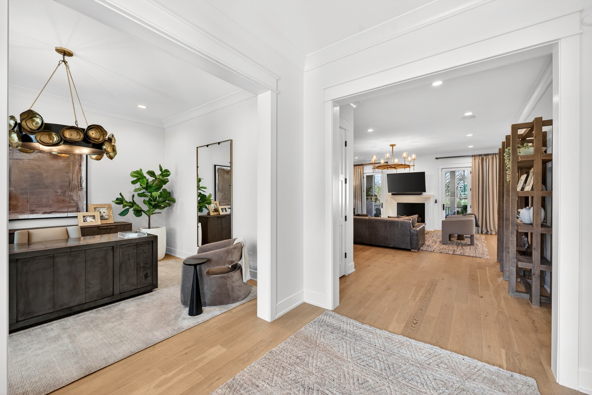 721 Newberry Road Nashville, TN 37205 - Photo 6 of 49 a view of a living room kitchen and a wooden floor