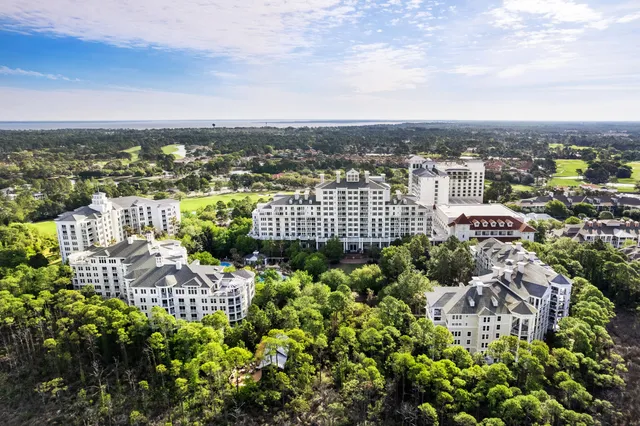 an aerial view of multiple house