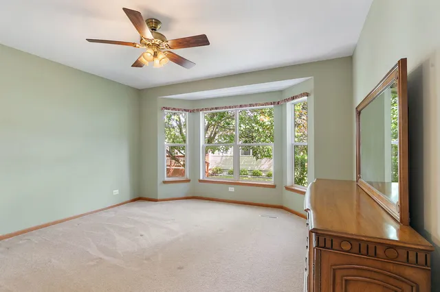 a living room with a large window