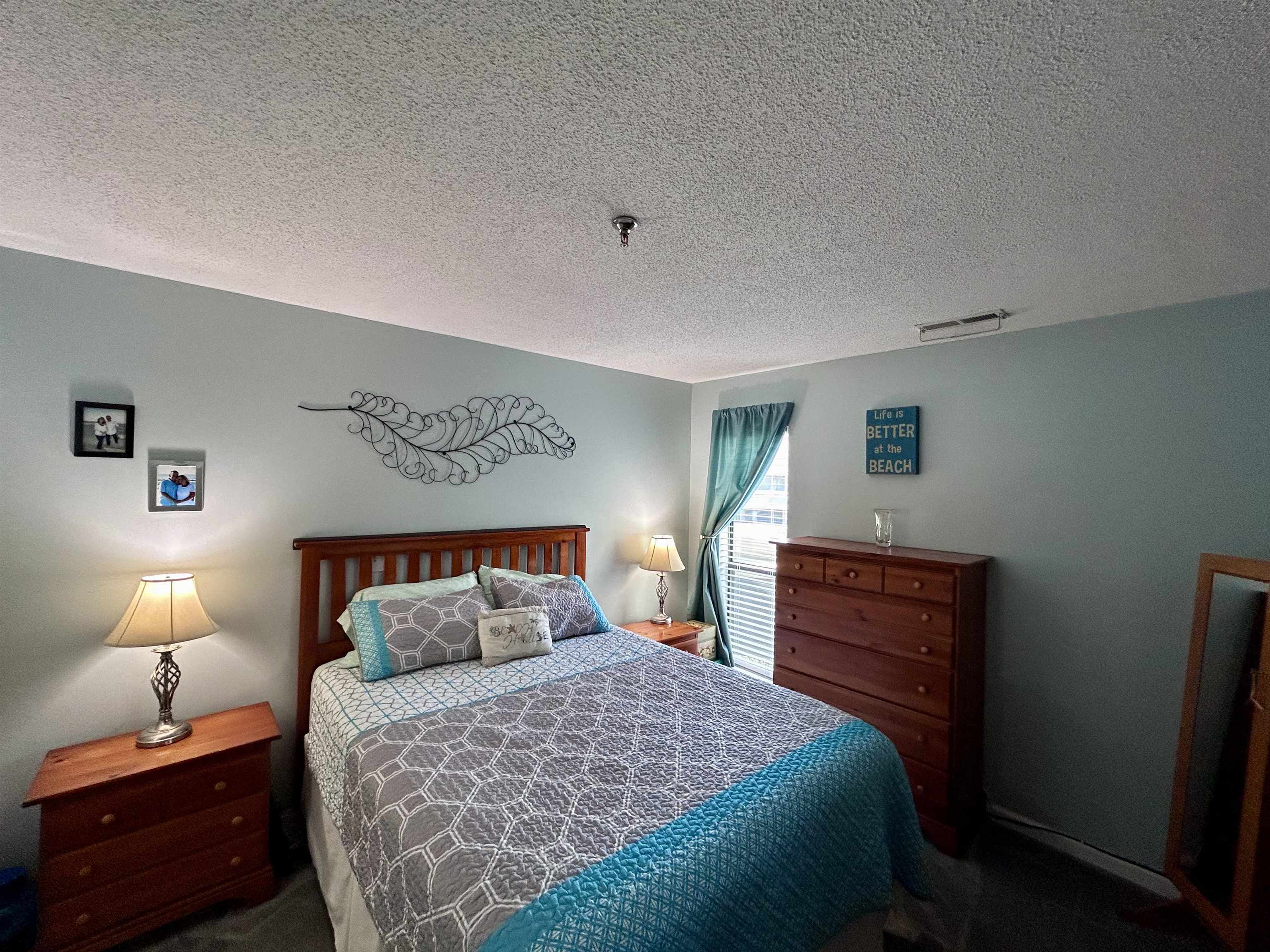 1101 Possum Trot Road, Unit B302 North Myrtle Beach, SC 29582 - Photo 13 of 22 Bedroom featuring a textured ceiling