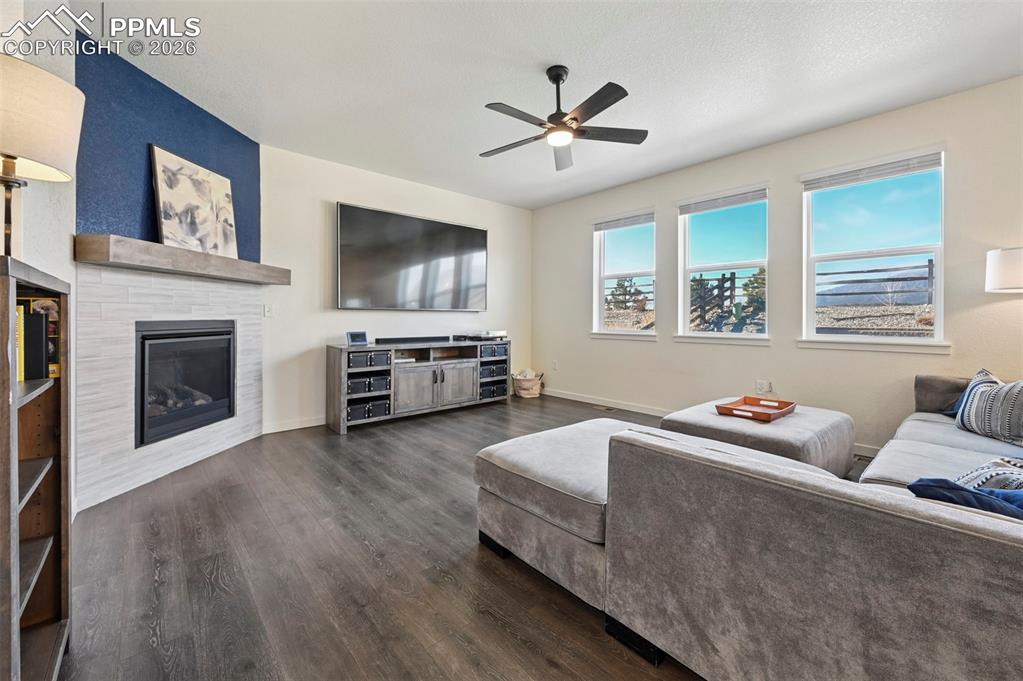 15945 Little Bluestem Road Monument, CO 80132 - Photo 3 of 49 a living room with furniture and a flat screen tv