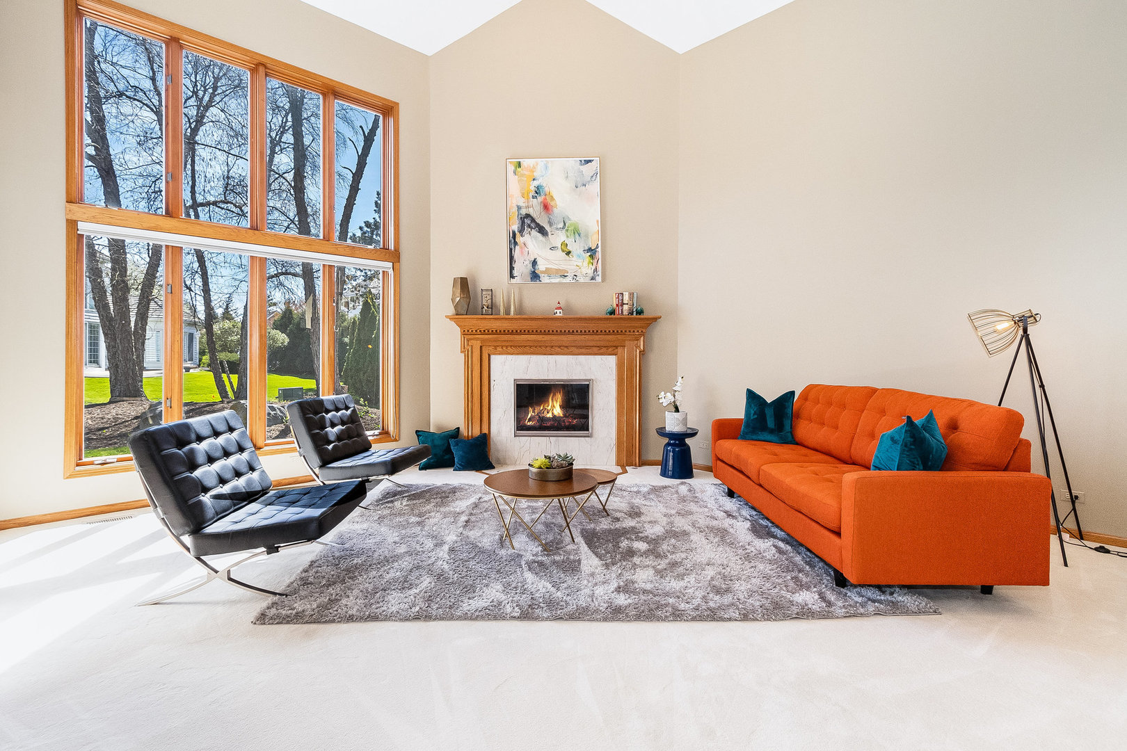 2204 Arrowhead Drive Naperville, IL 60564 - Photo 4 of 40 a living room with furniture and a fireplace