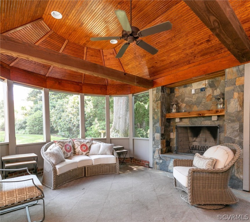 4610 Sulgrave Road Richmond, VA 23221 - Photo 27 of 32 The screened porch has bluestone tile floors and a