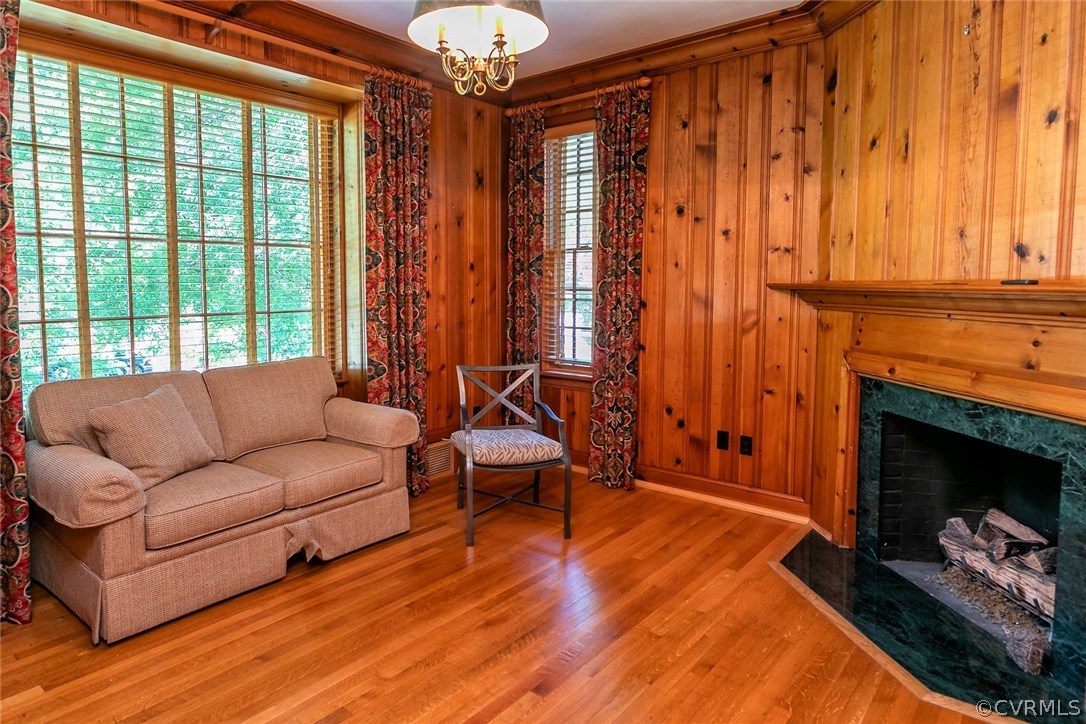 4610 Sulgrave Road Richmond, VA 23221 - Photo 7 of 32 The pine-paneled Study has an oversized front wind