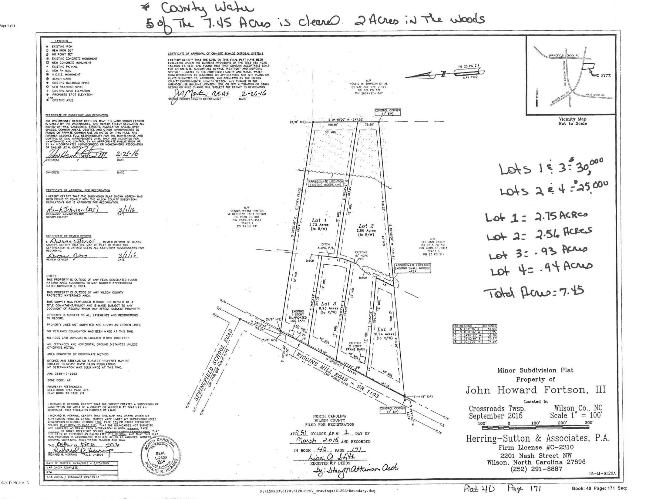 6512-4 Wiggins Mill Road Lucama, NC 27851 - Photo 1 of 1 Wiggins Mill Rd. Lots